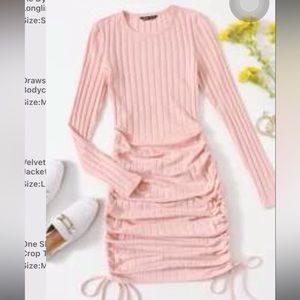 Pink long sleeve dress